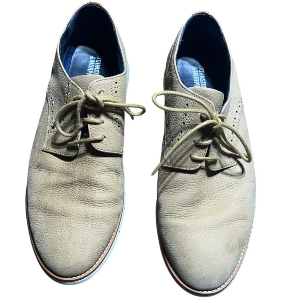 Johnson & Murphy men's leather derby shoes in tan size 9 medium